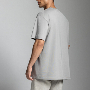 OEM/ODM 100% Cotton Regular Fit T-shirt for Men Custom Printed logo Lightweight Breathable <b>Knitted</b> Hip Hop - Product Image 2