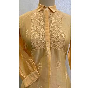 Sẵn sàng thực hiện thanh Lịch Ấn Độ thiết kế voan Tops mới nhất dài kurti Áo chẽn cho phụ nữ giản dị hàng ngày văn phòng mặc bán buôn ngọt ngào - Product Image 2