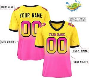 2025, camisetas de entrenamiento de fútbol americano sublimadas para adultos baratas hechas a medida, ropa deportiva de equipo personalizada, uniforme de fútbol americano - Product Image 2