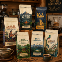 Sacs à café personnalisés AT PACK Guatemala avec fermeture éclair détachable et valve pour l'emballage de café en grains entiers et moulu