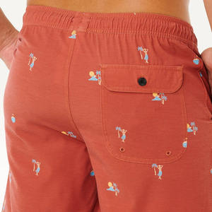 Shorts de Baño de Lona para Hombre, Diseño Personalizado al por Mayor, Patrón Sólido, Logotipo, Transpirables, con Cordón, Impermeables, para Playa y Surf - Product Image 5