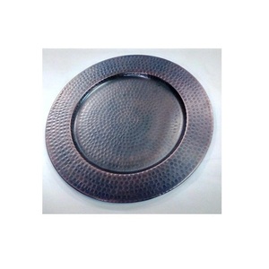 Plaques de chargement à thème doré Zikra artisanat Design d'intérieur entièrement fait à la main pour fête de mariage Restaurant plateau d'ustensiles de cuisine - Product Image 6