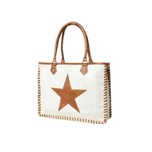 100% bolsa de lona de cuero de calidad de exportación con asa duradera estilo de moda bolsa de lona de cuero hecha a mano - Product Image 1