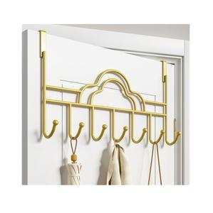 Porte-objets élégant en fer avec crochets courbes lisses, conçu pour suspendre des couronnes et des accessoires décoratifs - Product Image 6