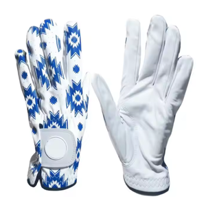Guantes de golf de cuero Cabretta transpirables de alta calidad para hombres y mujeres, Impresión de logotipo personalizado Premium, cuero genuino, mano izquierda, deportes - Product Image 1