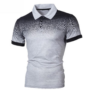 Moda nuevo estilo ropa Casual Color personalizado pantalones cortos manga transpirable 100% algodón precio al por mayor de talla grande polos para hombre - Product Image 1