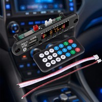   Module décodeur audio MP3 5.0 pour voiture avec écran couleur, radio FM, prise en charge FLAC WMA WAV sans perte, TF USB AUX et télécommande