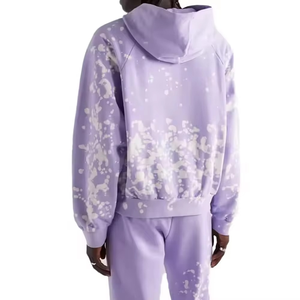 Sudadera con capucha Tie-Dye púrpura única y joggers para ropa de calle moderna y aspecto de moda hacia adelante Ropa deportiva cómoda y ocio - Product Image 2