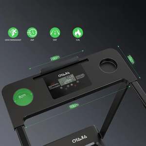 <b>Foldable</b> Electric Home Gym <b>Treadmill</b> Portable ABS Material Secure Handholds Manual Folding for Users up to 100kg Heart Rate Test - Product Image 3