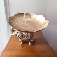 Support de bol Urli en métal martelé pour décoration intérieure, mariage, bureau, Pooja, table d'entrée, Diwali, Noël, électroplaqué