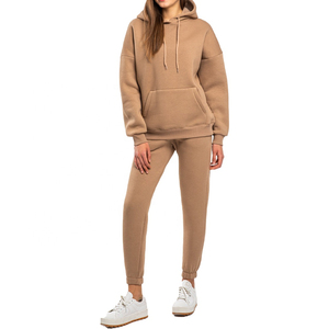 Conjunto Deportivo de 2 Piezas para Mujer, Sudadera con Hombros Caídos y Pantalones Deportivos, Chándal - Product Image 1