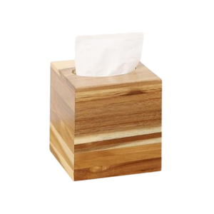 Boîte à mouchoirs en bois au design moderne, porte-serviettes artisanal, écologique, personnalisable, organisateur, décoration de la maison, couverture décorative pour le bureau - Product Image 2