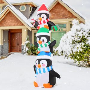 6 ft Hot Bán Chim Cánh Cụt Inflatable đèn <span class=keywords><strong>LED</strong></span> chim cánh cụt thổi lên nhà máy giá ngoài trời giáng sinh trang trí cho Xmas kỳ nghỉ Đảng - Product Image 2