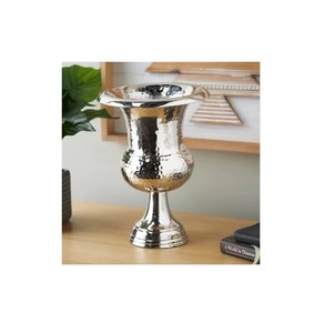 Vase à fleurs en laiton doré de luxe, style côtier moderne, écologique, pour décoration de table - Product Image 5