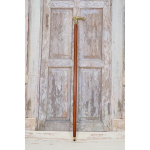 Bastón de madera de tendencia industrial con mango grabado en latón hermoso bastón para caminar Para el abuelo - Product Image 4