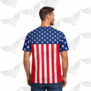 T-shirt rétro pour homme avec drapeau d'Amérique du Nord, USA, Mexique, Canada, devant patriotique, manches courtes, t-shirt graphique - Product Image 3