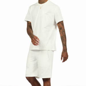 Ensemble T-shirt et short décontracté pour homme, tenue de sport décontractée en deux pièces, vêtements de sport pour la salle de sport, entraînement, été, usage quotidien - Product Image 5