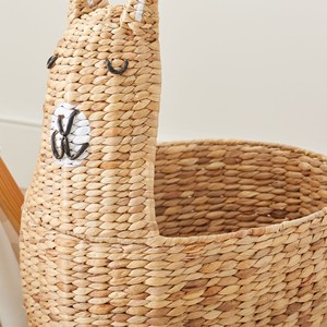 Precio más barato tejido a mano diseños personalizados agua Jacinto animal cesta marrón llama en forma de cestas de lavandería - Product Image 4