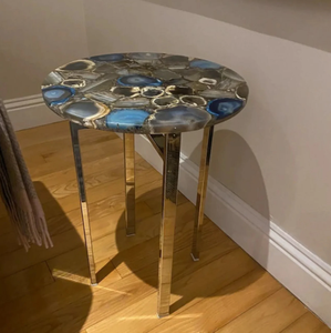 Sceau en agate poli artisanal, décoration de luxe pour la maison, motif floral religieux, résine, couleur personnalisée, haute qualité artisanale - Product Image 1