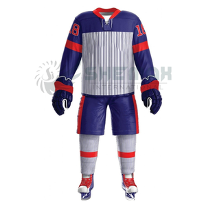 Wholesale Custom OEM Services Breathable Premium Quality Unisex Sublimated <b>Mesh</b> Ice Hockey Uniform Ice Hockey Jerseys <b>Pants</b> Sets - Product Image 1
