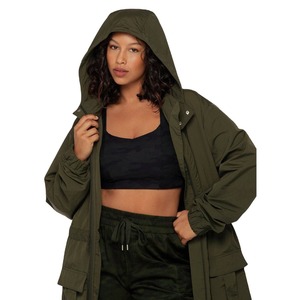 แจ็กเก็ตผ้าฝ้ายเฮฟวี่เวทของผู้หญิงเสื้อคลุมกันหนาวมีฮู้ดถอดออกได้ระบายอากาศได้ดีจากปากีสถาน - Product Image 6