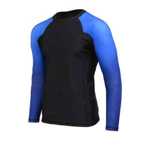 Unisex BJJ Rash Guard OEM <b>Heat</b>-Transfer Printed Breathable Full Sleeve Polyester/Spandex Gym Surfing Diving - Product Image 6