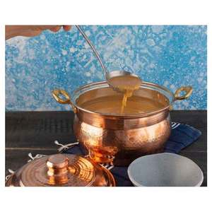 High Quality Eco-Friendly Copper Serving <b>Pot</b> with Lid New Design <b>Kitchen</b> <b>Utensils</b> Sets Direct Export From India - Product Image 3