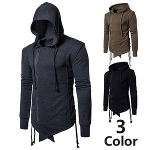 Hombres Heaven Rose 100% algodón Sportswear Fleece Zip-up Hoodies con diseño sólido de moda para el invierno - Product Image 4