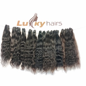 Couleur noire vietnamienne faisceau naturel brut vague profonde cuticule aligné Extensions de cheveux humains Double trame traitée à la Machine - Product Image 4
