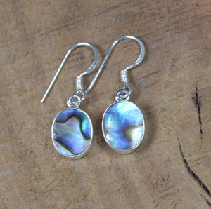 Haute qualité 925 argent Sterling ormeau coquille boucle d'oreille à la main ovale pierre précieuse crochet chrétien en gros bijoux cadeau pour - Product Image 1