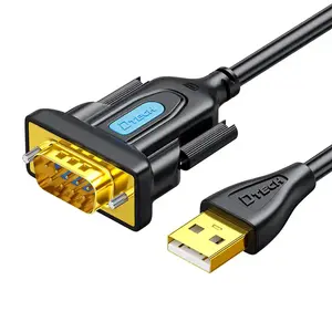 DTECH USB ל-RS232 DB9 מעיל PVC כבלי וידאו רציפיים מתאם כבל מדפסת 1.5M