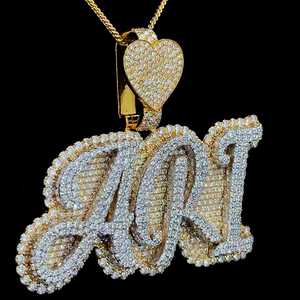 Colgante de diamante de moissanita estilo Hip Hop Premium, joyería de placa de identificación de alta calidad para fiesta, boda o regalo - Product Image 4