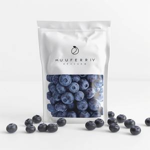 Dry Blueberry Matte White Gravure Printed Food Grade Stand Pouch Aluminum Foil Packaging Zip <b>Lock</b> Bag Doypack Mylar Storage - Product Image 1