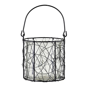 Juego de 3 Portavelas de Hierro Forjado y Vidrio con Acabado Antiguo para Decoración de Mesa en Bodas, Navidad y Hogar - Product Image 2