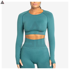 OEM & ODM Leggings de yoga taille plus, ensemble 2 pièces pour femmes, logo personnalisé, vêtements de sport de haute qualité, course à pied, athlétisme, yoga - Product Image 4
