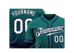 Camiseta de béisbol de moda auténtica blanca y azul marino personalizada unisex Camiseta deportiva transpirable para adultos con nombres de equipos personalizados - Product Image 2