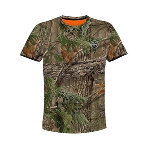 เสื้อยืดผู้ชายคุณภาพดี ทรงสตรีท แห้งเร็ว ระบายอากาศได้ดี ผ้าฝ้าย 100% สวมใส่สบาย แขนสั้น เหมาะสำหรับกิจกรรมกลางแจ้ง ล่าสัตว์ ราคาประหยัด - Product Image 1