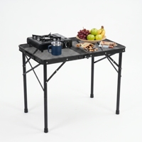 Table de camping pliante d'extérieur robuste avec poignée de transport, cadre en métal et plastique antirouille, pour usage intensif, vente en gros, mobilier de gym
