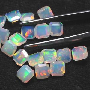 Grade AAA Cut Ethiopien Naturel Opale Multi-Feu Carré Radiant Cut Opal Gemstone Luxe Facettes Bijoux en vrac - Product Image 4