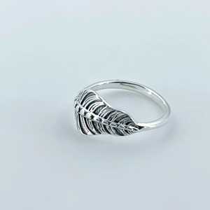 Navya Craft Handmade 925 Sterling Silver Leaf <b>Ring</b> for Women <b>Plain</b> Inlay Design Sizes 4 to 13 for Christmas Anniversary Birthday - Product Image 4