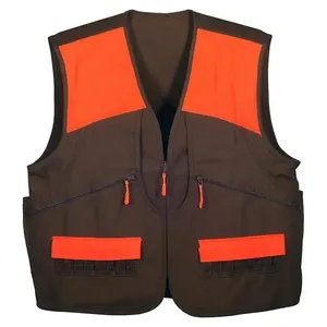 Gilet da caccia mimetico personalizzato gilet da caccia con chiusura a cerniera con tasca grande Cargo gilet da caccia fornitore all'ingrosso gilet da caccia