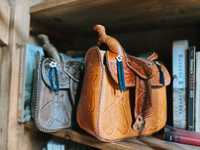 Sac à bandoulière vintage en cuir véritable, style cowgirl, élégant, durable, sac à main de luxe pour femmes, style western, prêt à être expédié