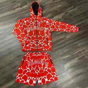 Survêtement décontracté pour hommes de qualité supérieure ensemble de shorts coupe-vent motif solide maternité taille personnalisable deux pièces conception personnalisée - Product Image 5