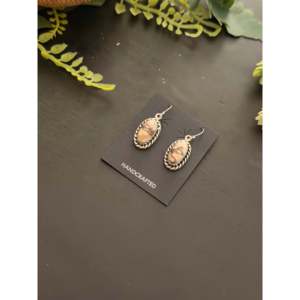 Boucles d'oreilles pendantes Navajo faites à la main, motif cheval sauvage, en argent sterling, tendance, religieuses, forme goutte d'eau, avec perle, diamant et topaze - Product Image 3