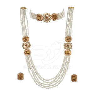 Traditional <b>Women</b> Mala Jewelry <b>Set</b> <b>Necklace</b> Earrings <b>Set</b> Handmade Beaded Mala <b>Set</b> Customized - Product Image 1