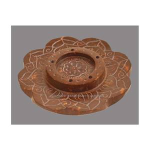 Porte-encens en pierre de savon LotusTree fait à la main, design industriel, haute qualité, type debout, fleur, usage religieux, encens indien - Product Image 1