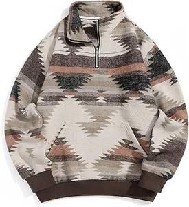 Pull à col montant en maille gaufrée tendance pour homme avec logo personnalisé, décontracté pour l'automne et l'hiver - Product Image 6