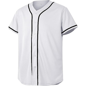 Camiseta de Béisbol Sublimada con Logotipo Personalizado, 100% Poliéster, Camiseta de Softbol Lisa, Camiseta de Béisbol con Botones - Product Image 1