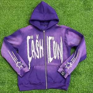 Ropa de calle personalizada con estampado de pantalla con bordado con piedra del Rin Sudadera con capucha para hombre 100% algodón 450GSM Flees al por mayor - Product Image 4