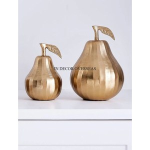 Set Of 2 High Grade Gold Plated Prime Quality Metal Made Banana Designer Set Of 2 Sculpture From India In Impressive Price - Product Image 4